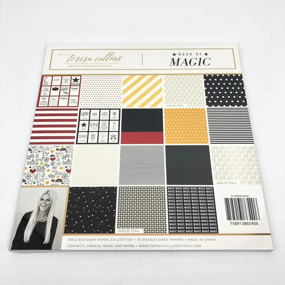 Teresa Collins Scrapbook Paper‎ Pads 12x12 Lot 4 Scrapbooking Clear Acetate